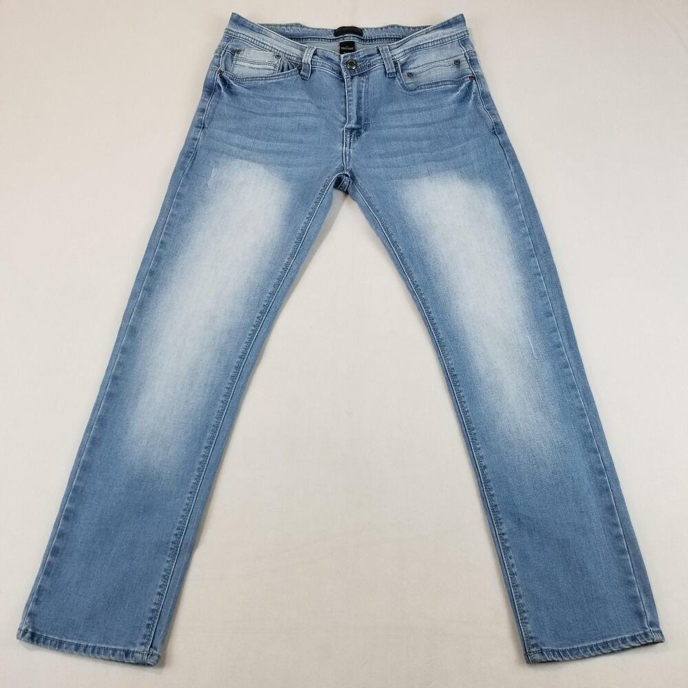 Steves Jeans Jeans Mens 31x30 Light Wash Stretch Denim Straight Leg Pants